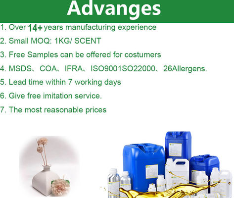 100% Pure Low MOQ Magnolia Diffuser Fragrances For Making Scented Diffuser