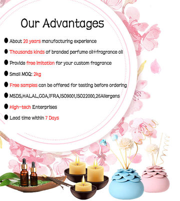 Concentrated Fragrance Floral Scented Oils For Candle Fragrance Oils